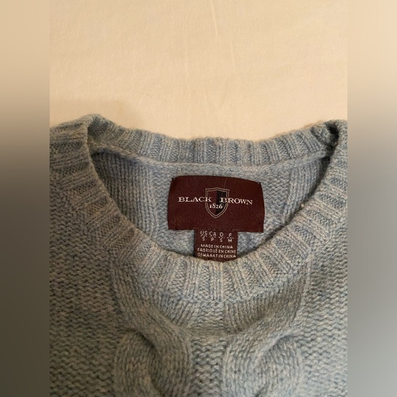 Light blue Black and Brown brand wool sweater. - Picture 2 of 3